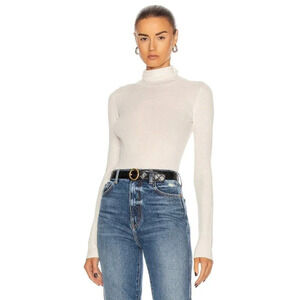WARDROBE.NYC Turtleneck in Off White Large New Womens Long Sleeve Top